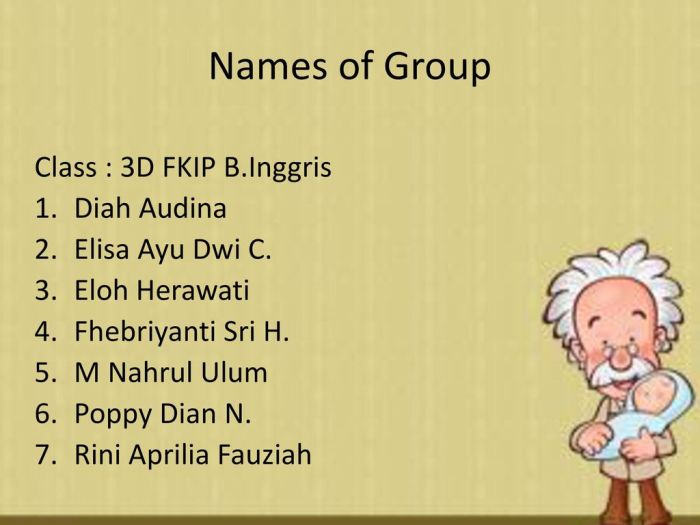 Nama Yang Bagus Untuk Grup Kelas