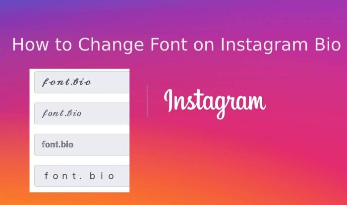 Instagram bio font change posts android fonts